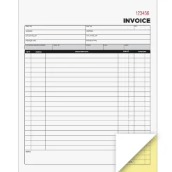 Outlet 2-Part Carbonless Invoices, 8.38