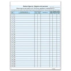 Online Patient Bilingual Confidential Sign-In Forms, 3-Part, 125 Forms/Pack (074042) Medical Forms