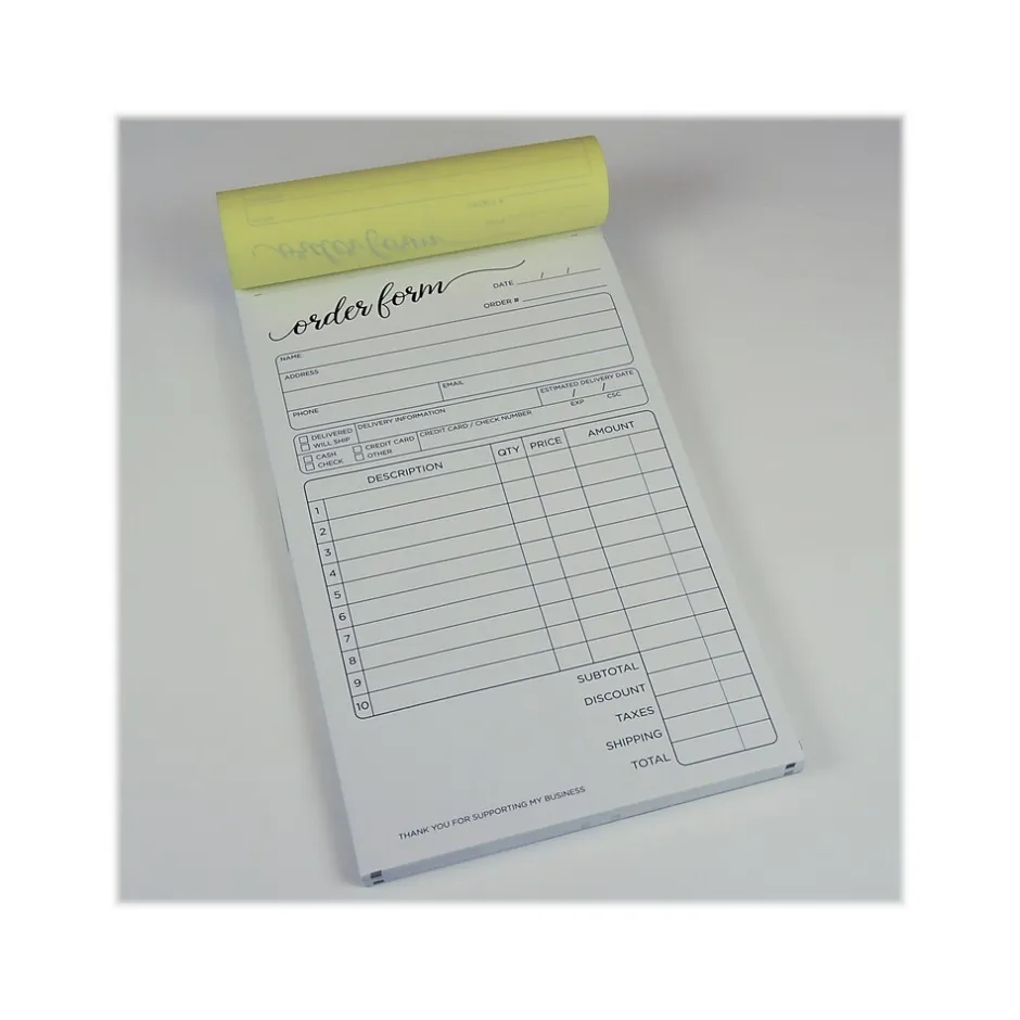 Best Script 2-Part Carbonless Work Orders, 5.5" x 8.5", 50 Sets/Book (074000) Business Forms