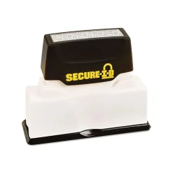 Cosco Secure-I-D Pre-Inked Stamp, Security Tint, Black Ink (034590) Clearance
