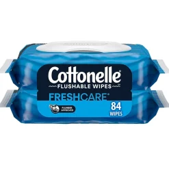Cottonelle Flushable Wet Wipes, 42 Wipes/Pack, 2 Pack (35970)
