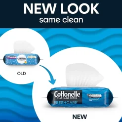 Cottonelle Flushable Wet Wipes, 42 Wipes/Pack, 2 Pack (35970)