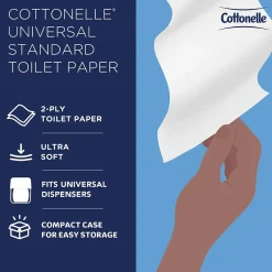 Cottonelle Professional Recycled Toilet Paper, 2-ply, White, 451 Sheets/Roll, 20 Rolls/Case (13135)