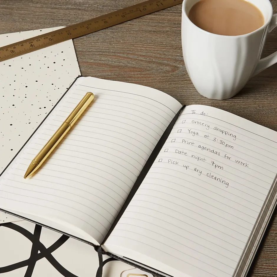 C.R. Gibson Journal, 5" x 8.25", Narrow Ruled, Black, 192 Pages (MJ5-0001) New