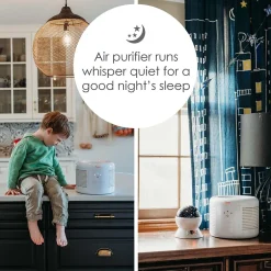 Air Purifiers<Crane HEPA Tabletop Air Purifier, 3-Speed, White (EE-7002AIR)