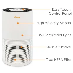 Air Purifiers<Crane True HEPA Tower Air Purifier, White (EE-5068)