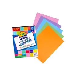 Clearance Project 100 lb. Cardstock Paper, 9" x 12", Vivid Colors, 25 Sheets/Pack (99-0083) Card Stock