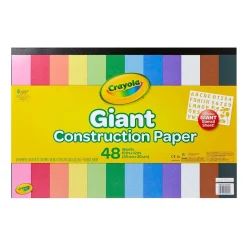 New Project Giant 12" x 18" Construction Paper, Assorted Colors, 48 Sheets/Pack (99-0055 ) Construction Paper