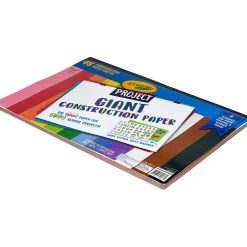 New Project Giant 12" x 18" Construction Paper, Assorted Colors, 48 Sheets/Pack (99-0055 ) Construction Paper