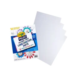 Project Premium Construction Paper, White, 50/Pack (99-0081) Construction Paper