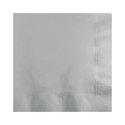 Napkins<Creative Converting Touch of Color Beverage Napkin, 2-ply, Shimmering Silver, 150 Napkins/Pack (DTC803281BBNAP)