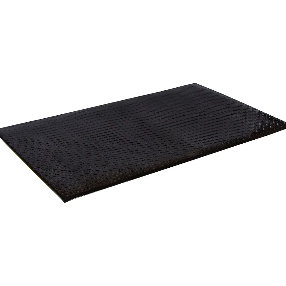 Floor Mats<Crown Mats Wear-Bond Tuff-Spun Anti-Fatigue Mat, 36" x 144", Black (WB 0312KD)