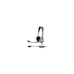 Cyber Acoustics AC Noise Canceling Stereo Computer Headset, Over-the-Head, Gray/Black (AC-851B)* Headsets
