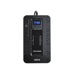 Battery Backup<CyberPower Ecologic Series 850VA 12-Outlet UPS, Black (EC850LCD)