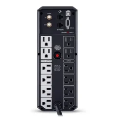 Battery Backup<CyberPower Intelligent LCD UPS System, 1500VA/900W, 12 Outlets, 2 USB Ports, AVR, Mini Tower, Black (CP1500AVRLCD3)