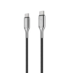 Cygnett Armored 2.0 USB-C to USB-C Charge and Sync Cable, 3', Black (CY2677PCTYC)