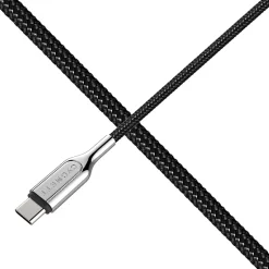 Cygnett Armored 2.0 USB-C to USB-C Charge and Sync Cable, 3', Black (CY2677PCTYC)