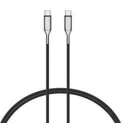 Cygnett Armored 2.0 USB-C to USB-C Charge and Sync Cable, 3', Black (CY2677PCTYC)