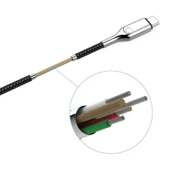 Cygnett Armored 2.0 USB-C to USB-C Charge and Sync Cable, 3', Black (CY2677PCTYC)