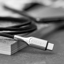 Cygnett Armored 2.0 USB-C to USB-C Charge and Sync Cable, 3', Black (CY2677PCTYC)