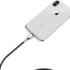Cygnett Armored Lightning to USB-C Charge and Sync Cable, 6', Black (CY2801PCCCL)