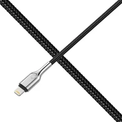 Cygnett Armored Lightning to USB Charge and Sync Cable, 9', Black (CY2671PCCAL)