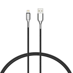 Cygnett Armored Lightning to USB Charge and Sync Cable, 6', Black (CY2670PCCAL)