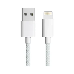 3D Luxe Cool Cables USB Type-C to Lightning Charging Cable, 3 ft., Gray/White (A-LIGHT-WHITE)