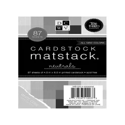 Outlet Matstack Neutrals Cardstocks, Assorted Colors, 87 Sheets/Pack (MS-007-00002) Card Stock