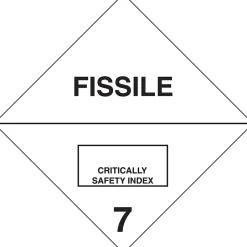 Decker Tape Products Decker Tape "Fissile" Label, 4" x 4", 500/RL Sale