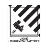 Decker Tape Products UN3090 LITHIUM METAL BATTERIES Shipping Label, 4" x 4.75", White/Black, 500 Labels/Roll (DL526P-1)* Shipping Labels