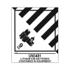 Decker Tape Products UN3481 LITHIUM-ION BATTERIES Shipping Label, 4" x 4.75", White/Black, 500 Labels/Roll (DL526P-3)* Shipping Labels