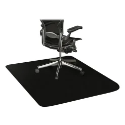 Outlet Black Mat Hard Floor Chair Mat, 45" x 53'', Black (CM21242BLKCOM) Chair Mats