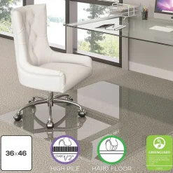 Best Carpet & Hard Floor Chair Mat, 36" x 46", Glass (DEF-CMG70433646) Chair Mats