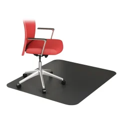 Discount EconoMat Hard Floor Chair Mat, 46" x 60'', Black (CM21442FBLKCOM) Chair Mats