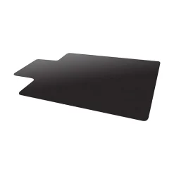 Online EconoMat Hard Floor Chair Mat with Lip, 45" x 53'', Black (CM21232BLKCOM) Chair Mats