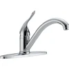 Faucets<Delta Commercial HDF Single Handle Kitchen Faucet, Chrome (100LF-HDF)