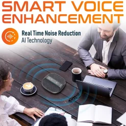 Office Phones & Conferencing<Delton C4700 Noise Reducing 360° Voice Pickup Wired/Wireless Conference Speaker Speakerphone, Black (DSC4700-WR)