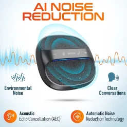 Office Phones & Conferencing<Delton C4700 Noise Reducing 360° Voice Pickup Wired/Wireless Conference Speaker Speakerphone, Black (DSC4700-WR)