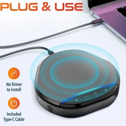 Office Phones & Conferencing<Delton C3900 Noise-Reducing USB Conference Speaker Speakerphone, Black (DSC3900-U)