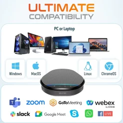 Office Phones & Conferencing<Delton C3900 Noise-Reducing USB Conference Speaker Speakerphone, Black (DSC3900-U)