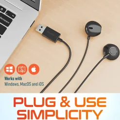 Delton 10E Stereo USB In-Ear Computer Headset with Microphone, Black (DWH10E)* Headsets