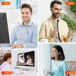 Delton 10E Stereo USB In-Ear Computer Headset with Microphone, Black (DWH10E)* Headsets