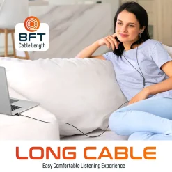 Delton 10E Stereo USB In-Ear Computer Headset with Microphone, Black (DWH10E)* Headsets