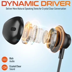 Delton 10E Stereo USB In-Ear Computer Headset with Microphone, Black (DWH10E)* Headsets