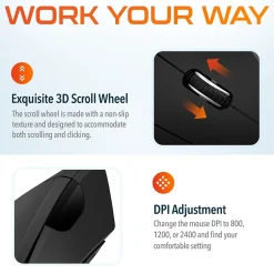 Delton Ergonomic 12 Optical USB Mouse, Black (DMERG12-U)* Ergonomic Mice