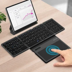 Delton F92 Foldable Portable Wireless Keyboard with Touchpad, Black (DKBF92)* Ergonomic Keyboard & Mouse Sets