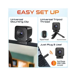 Delton HD 1080p Wireless Webcam, 2.1 Megapixels, Black (DCWC50)* Webcams