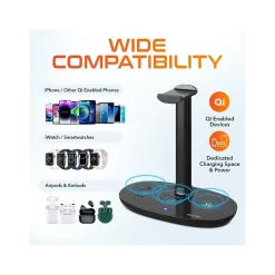 Delton HS1 Headset Stand and Wireless Charger with USB Type-C PD Adapter (DHSWC1)* Headsets