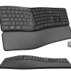 Delton KB250 Ergonomic Wireless Curved Keyboard with Cushioned Wrist Rest, Black (DKBE250-WR)* Ergonomic Keyboards